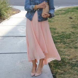 Chelsea & Violet • high low pleated maxi skirt